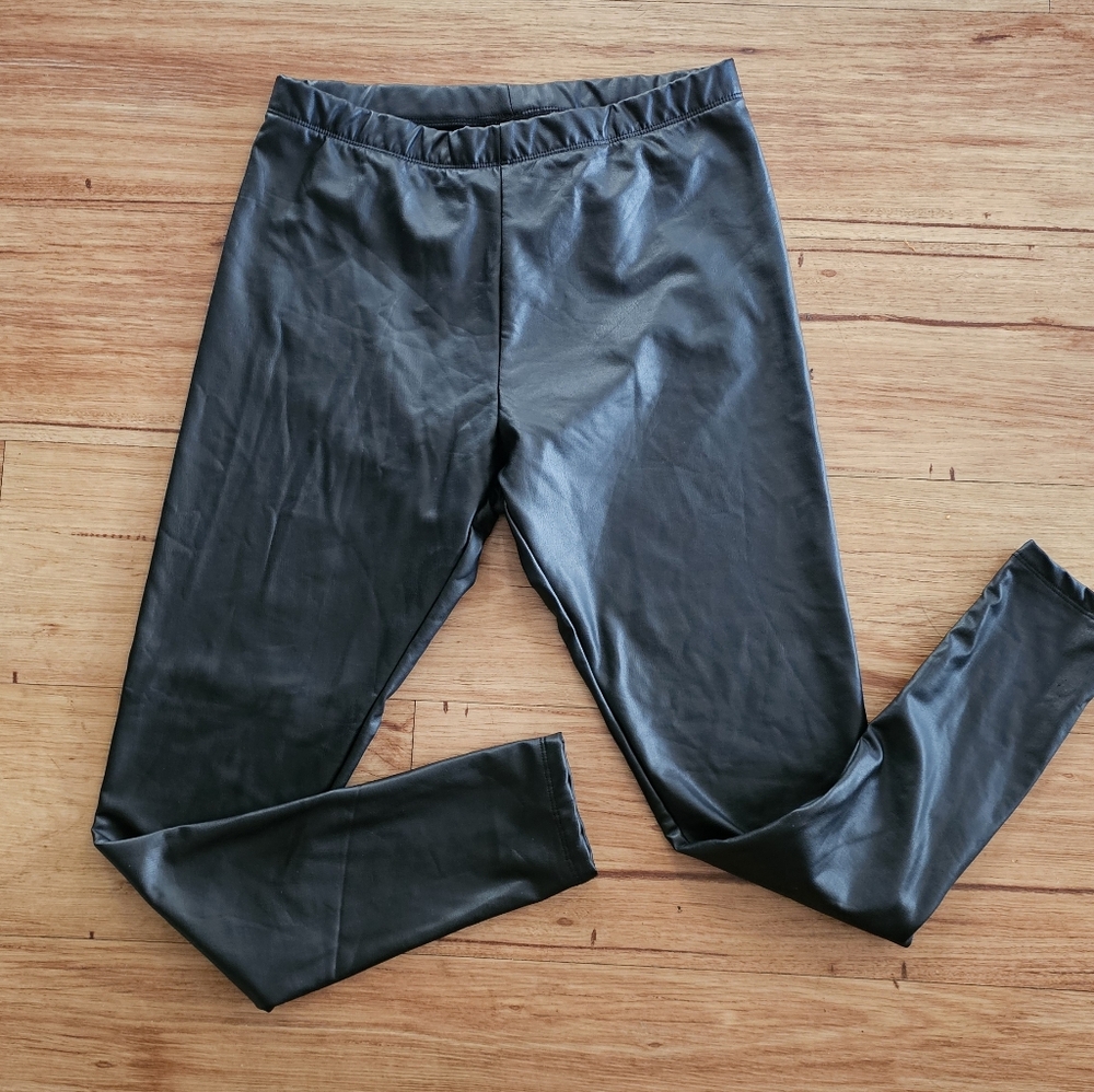 Black Faux Leather Leggings